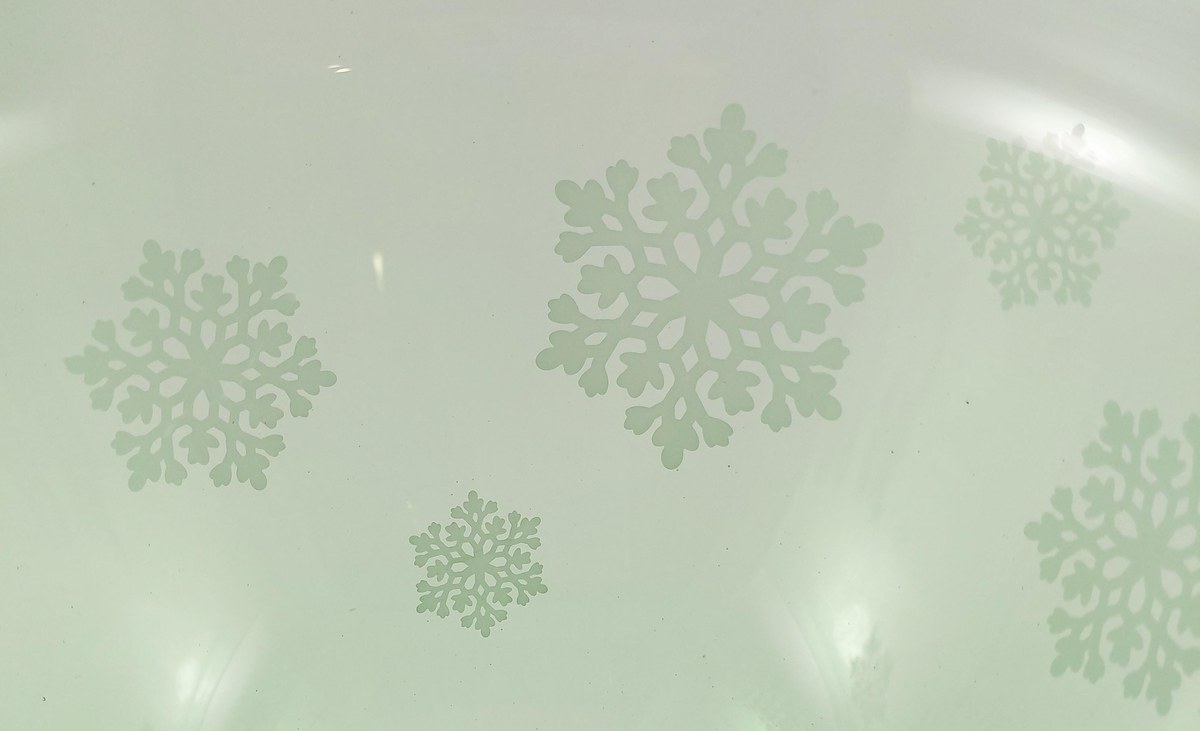 Vintage Green Glass Snowflake Pedestal Bowl FTD Compote Christmas Centerpiece, view 7