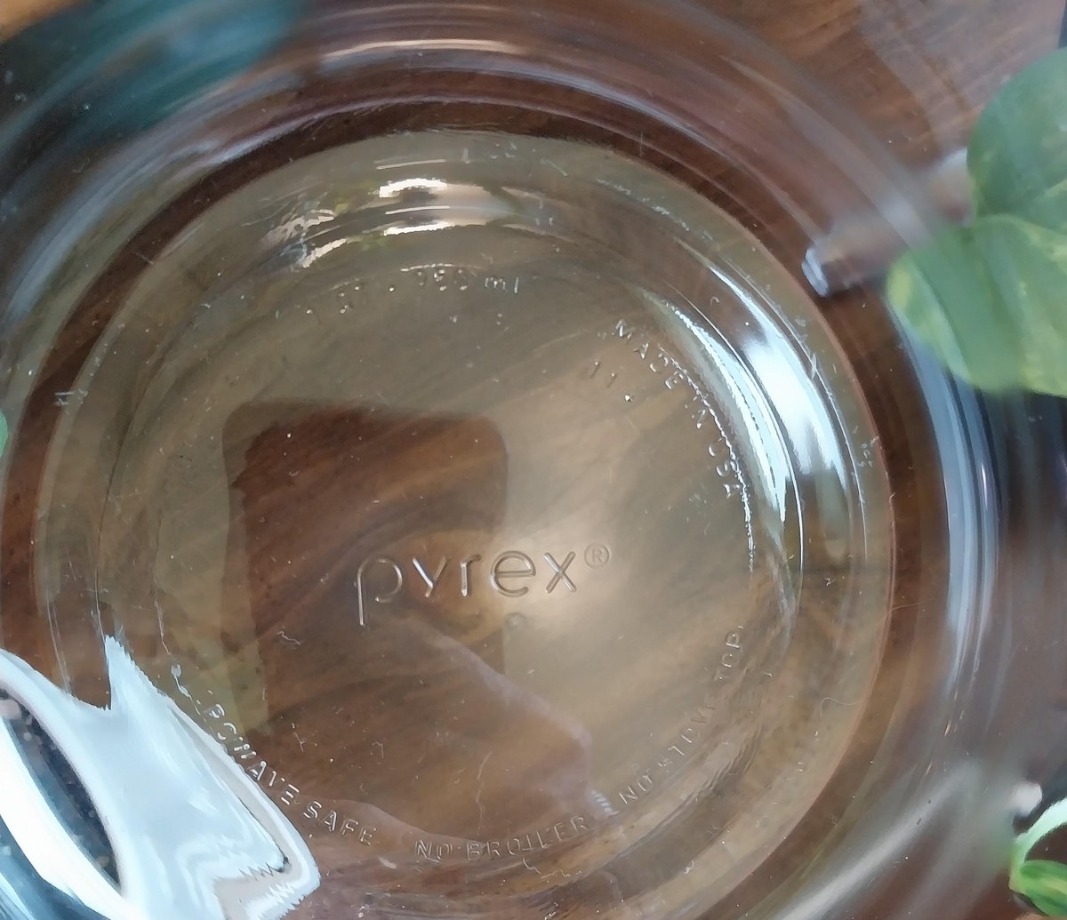 Vintage Pyrex Mixing Bowl Set: 3pc Blue-Green & Clear Glass, USA Made, view 10