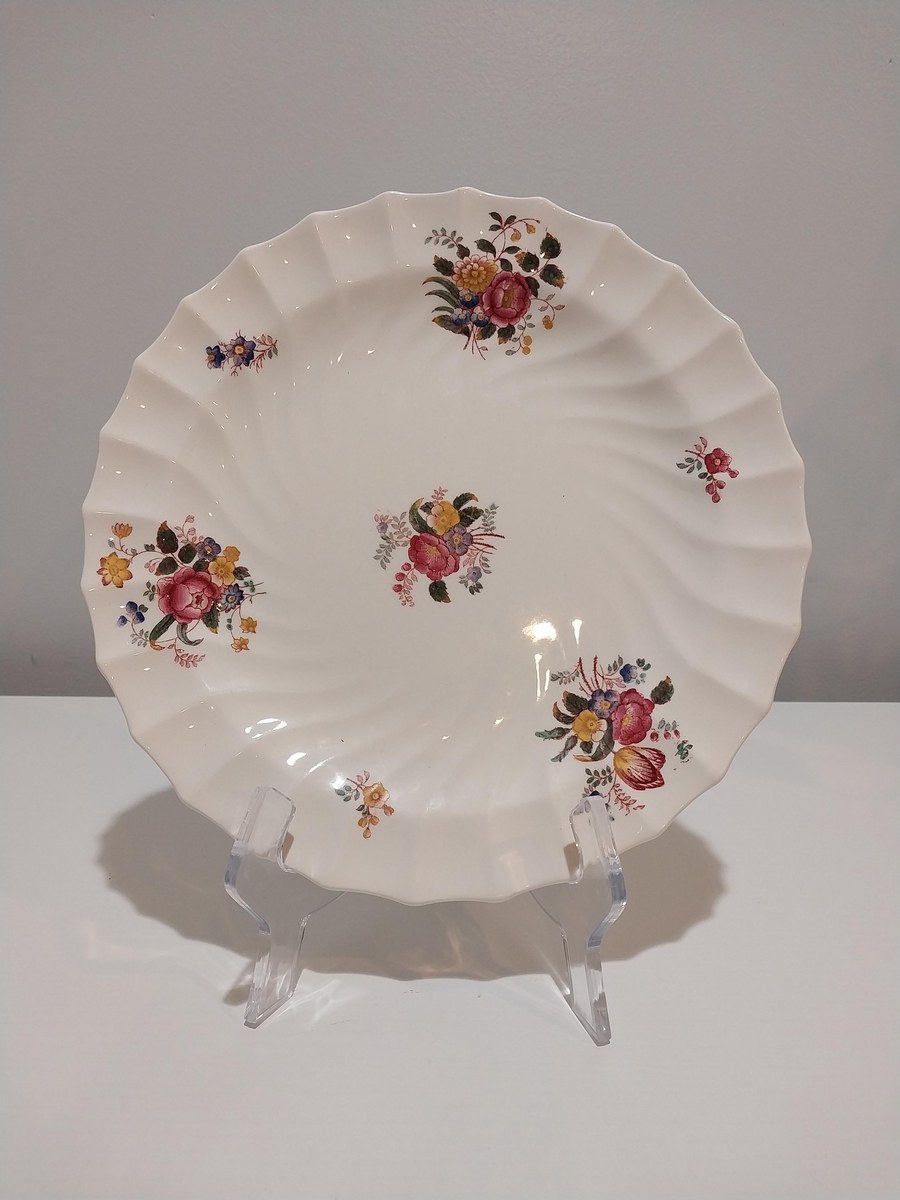 Antique Copeland Spode Plate: Red Roses Floral, 1907 England, view 2