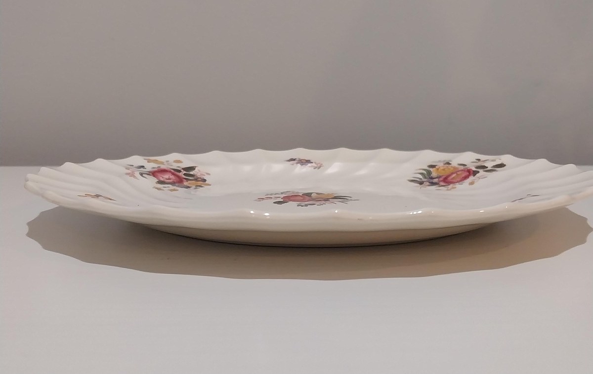 Antique Copeland Spode Plate: Red Roses Floral, 1907 England, view 4