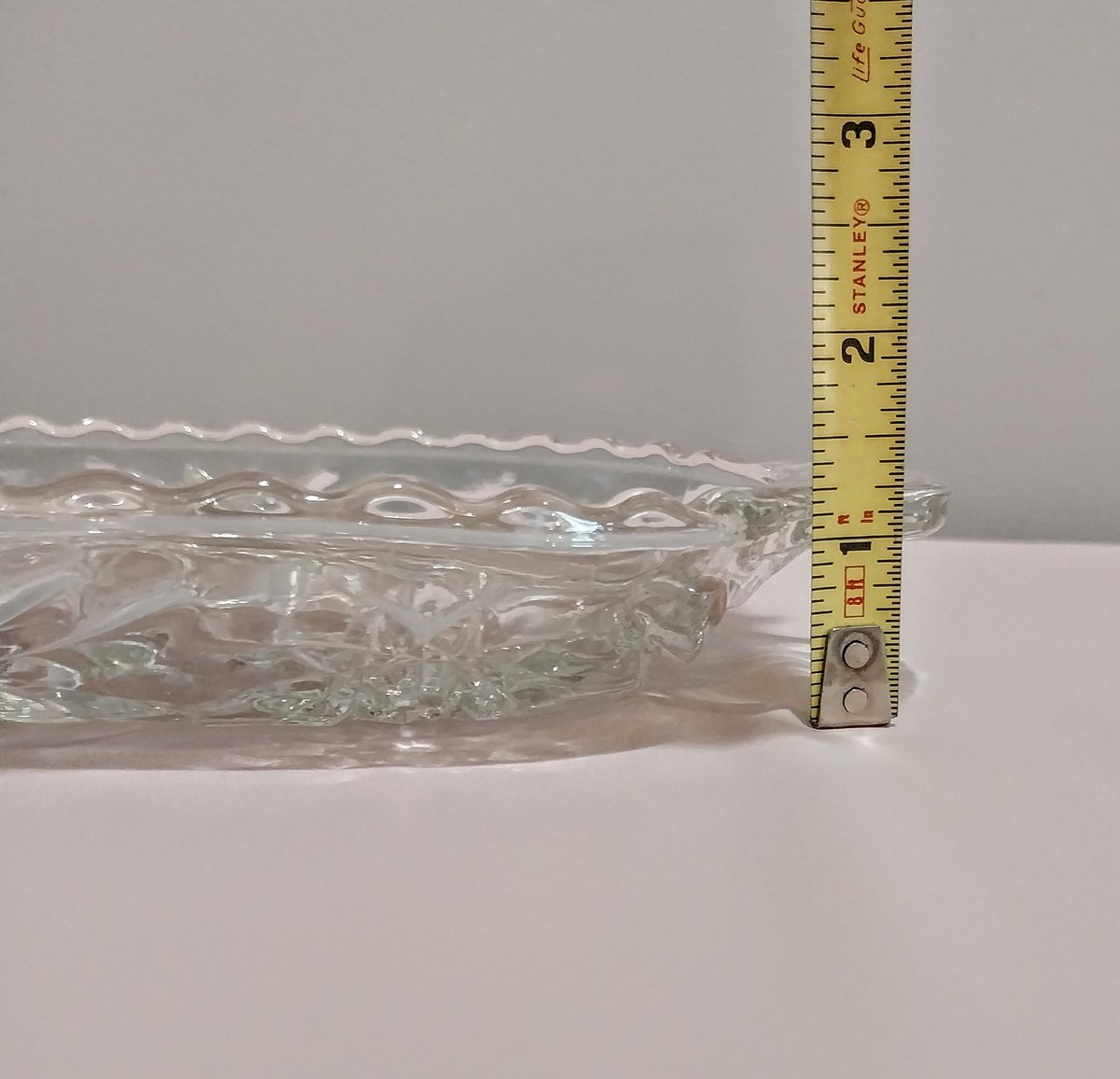 Vintage Anchor Hocking Glass Relish Dish – Early American Prescut Pattern, view 9