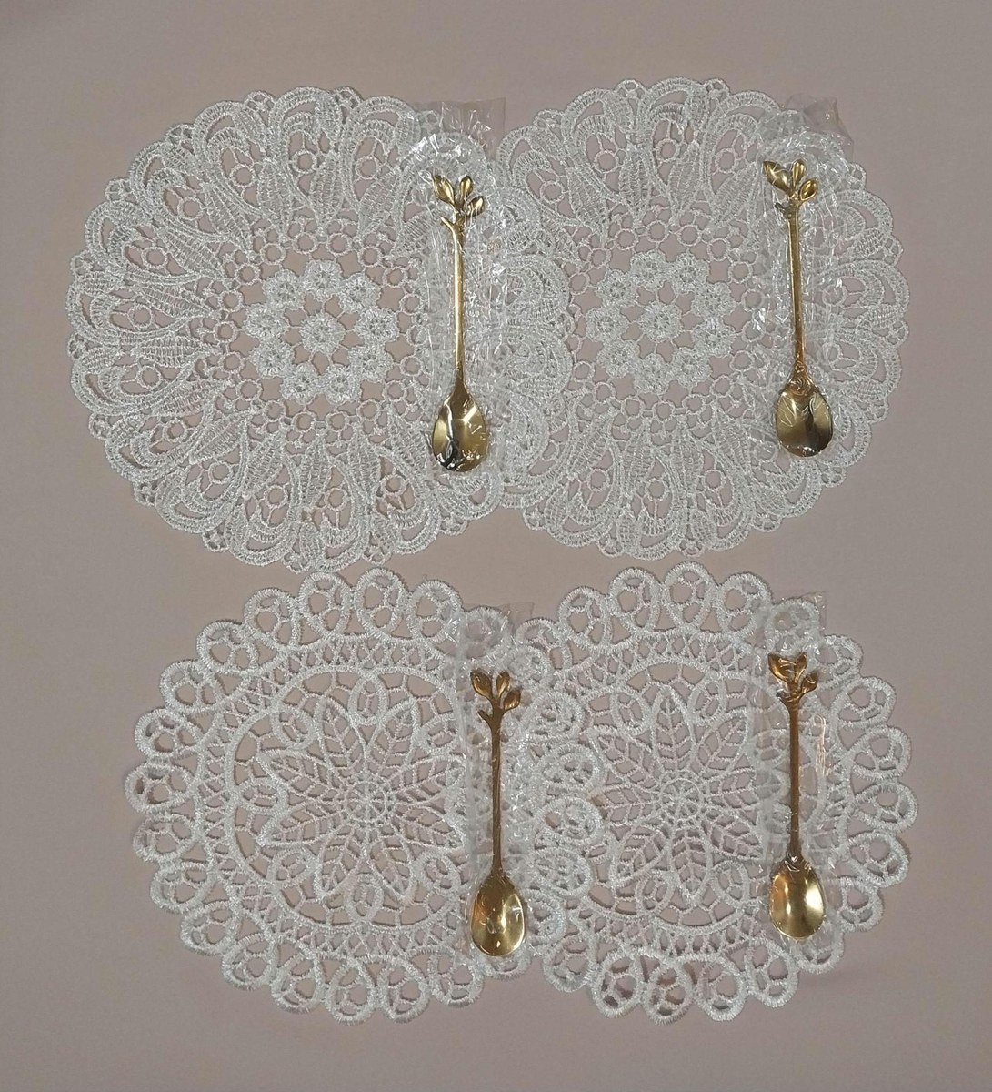 Vintage Kahla GDR Demitasse Set: White Porcelain, Gold Trim, view 10