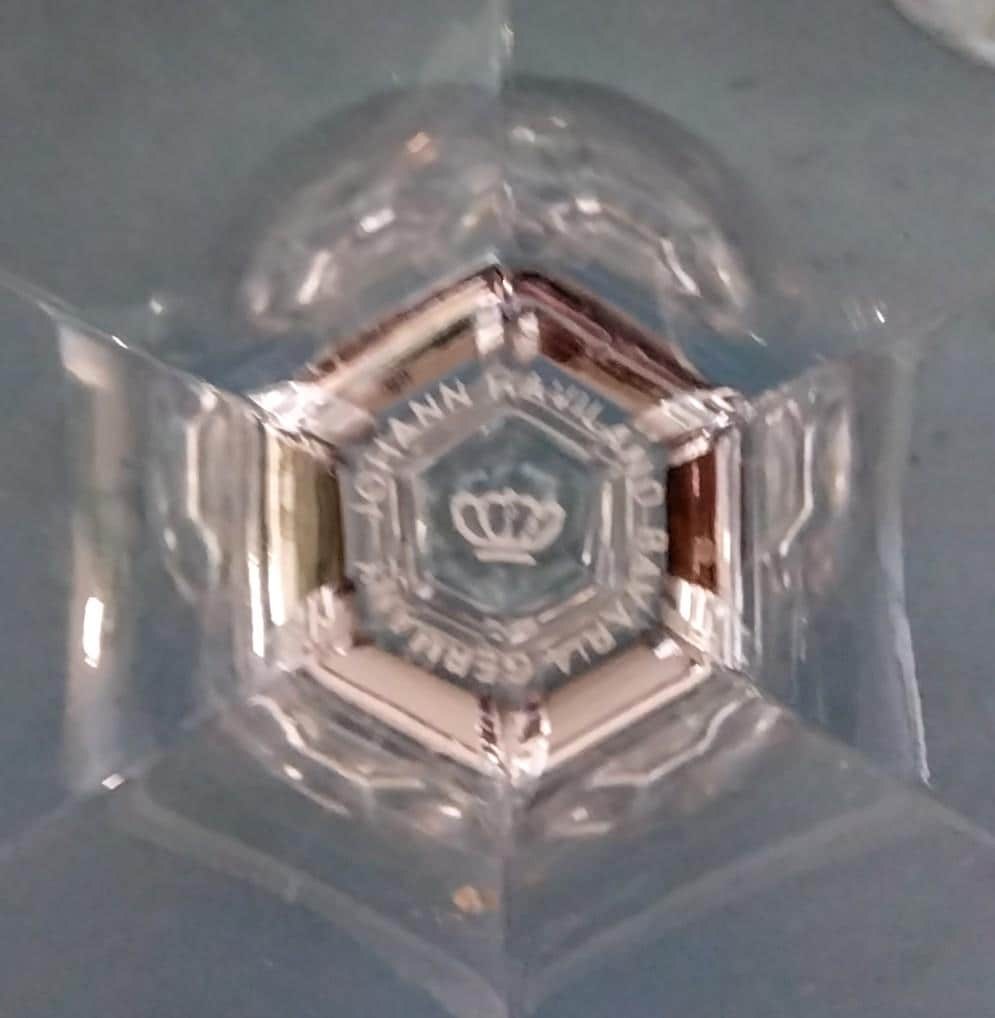 Vintage 1960s Haviland Sweetheart Rose Crystal Glasses Set of 2 – Bavaria, Platinum Rim, view 5