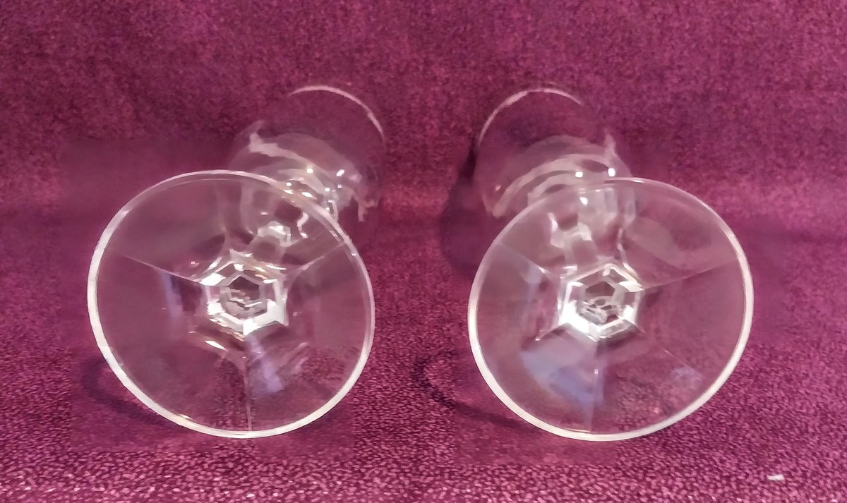 Vintage 1960s Haviland Sweetheart Rose Crystal Glasses Set of 2 – Bavaria, Platinum Rim, view 9