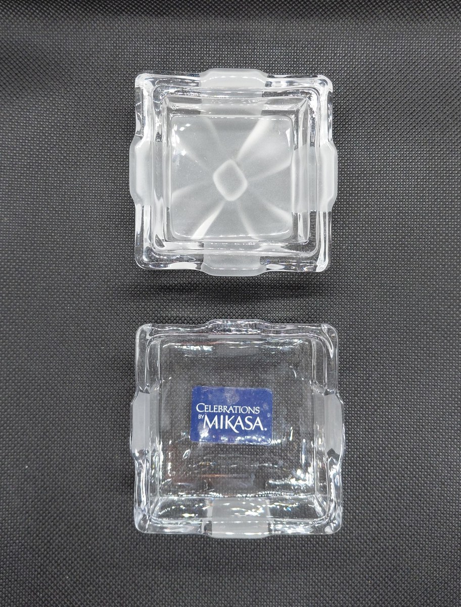 Vintage Mikasa Crystal Gift Box: Frosted Bow Lid, Celebrations Collection, view 10