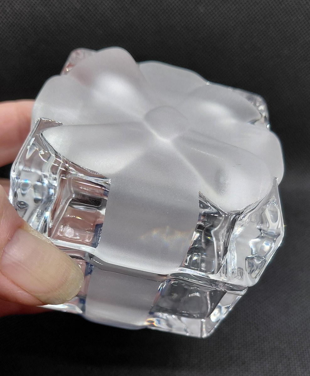 Vintage Mikasa Crystal Gift Box: Frosted Bow Lid, Celebrations Collection, view 2
