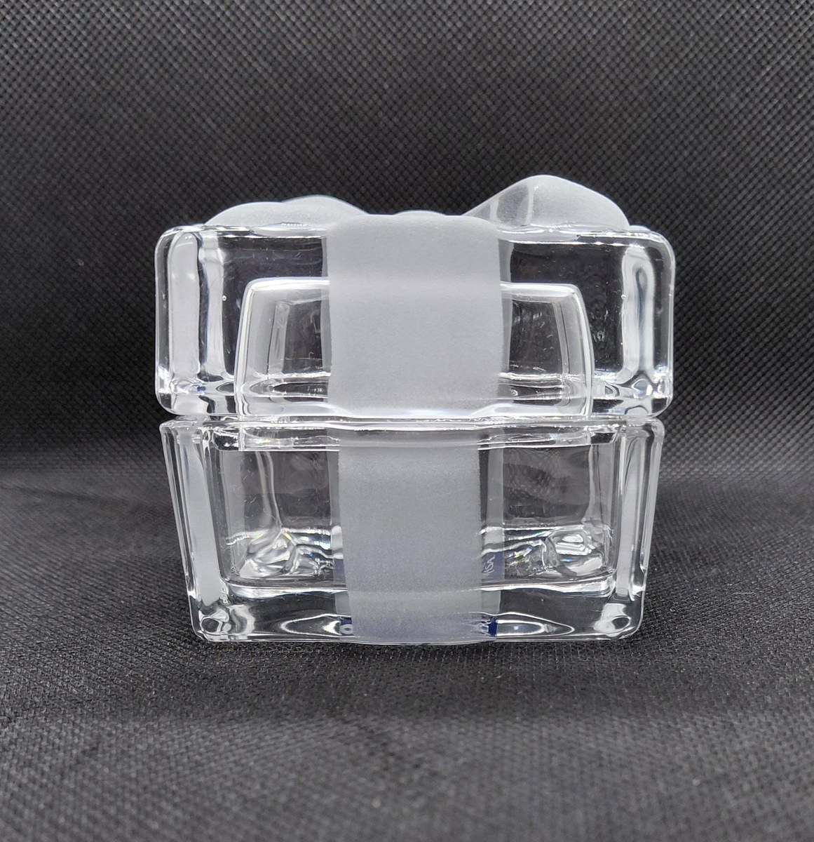Vintage Mikasa Crystal Gift Box: Frosted Bow Lid, Celebrations Collection, view 7