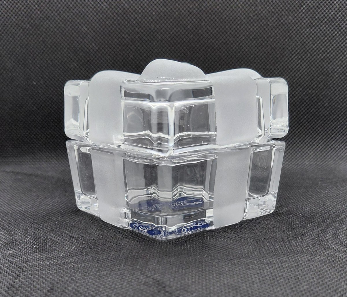 Vintage Mikasa Crystal Gift Box: Frosted Bow Lid, Celebrations Collection, view 8