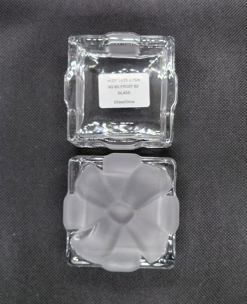 Vintage Mikasa Crystal Gift Box: Frosted Bow Lid, Celebrations Collection, view 9