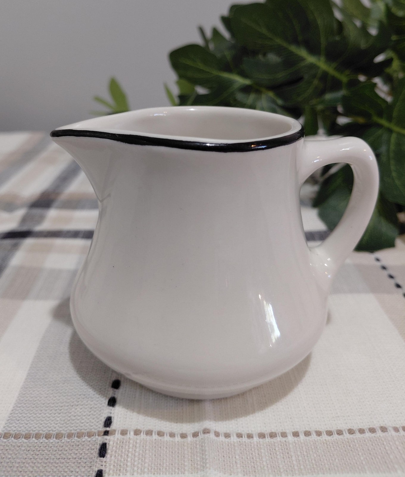 Vintage Homer Laughlin Creamer: Mid-Century White Ironstone Pitcher