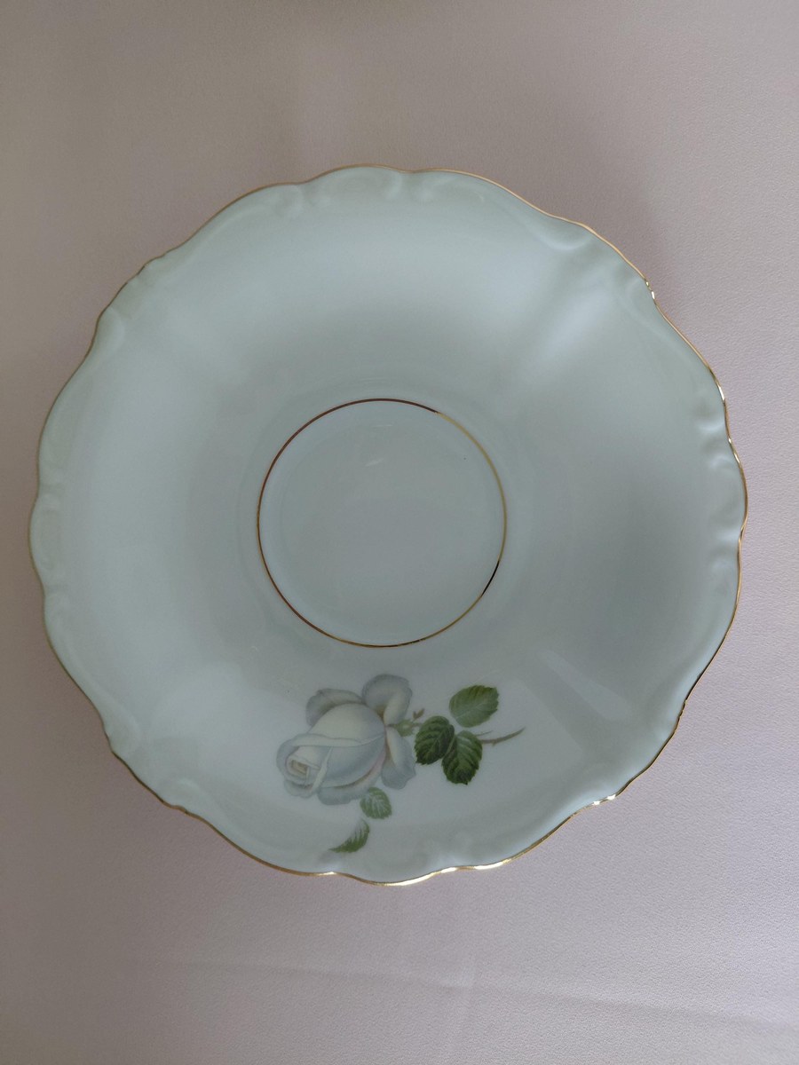 Vintage Johann Haviland White Rose Tea Set - cups and saucers - Set of 6, view 8