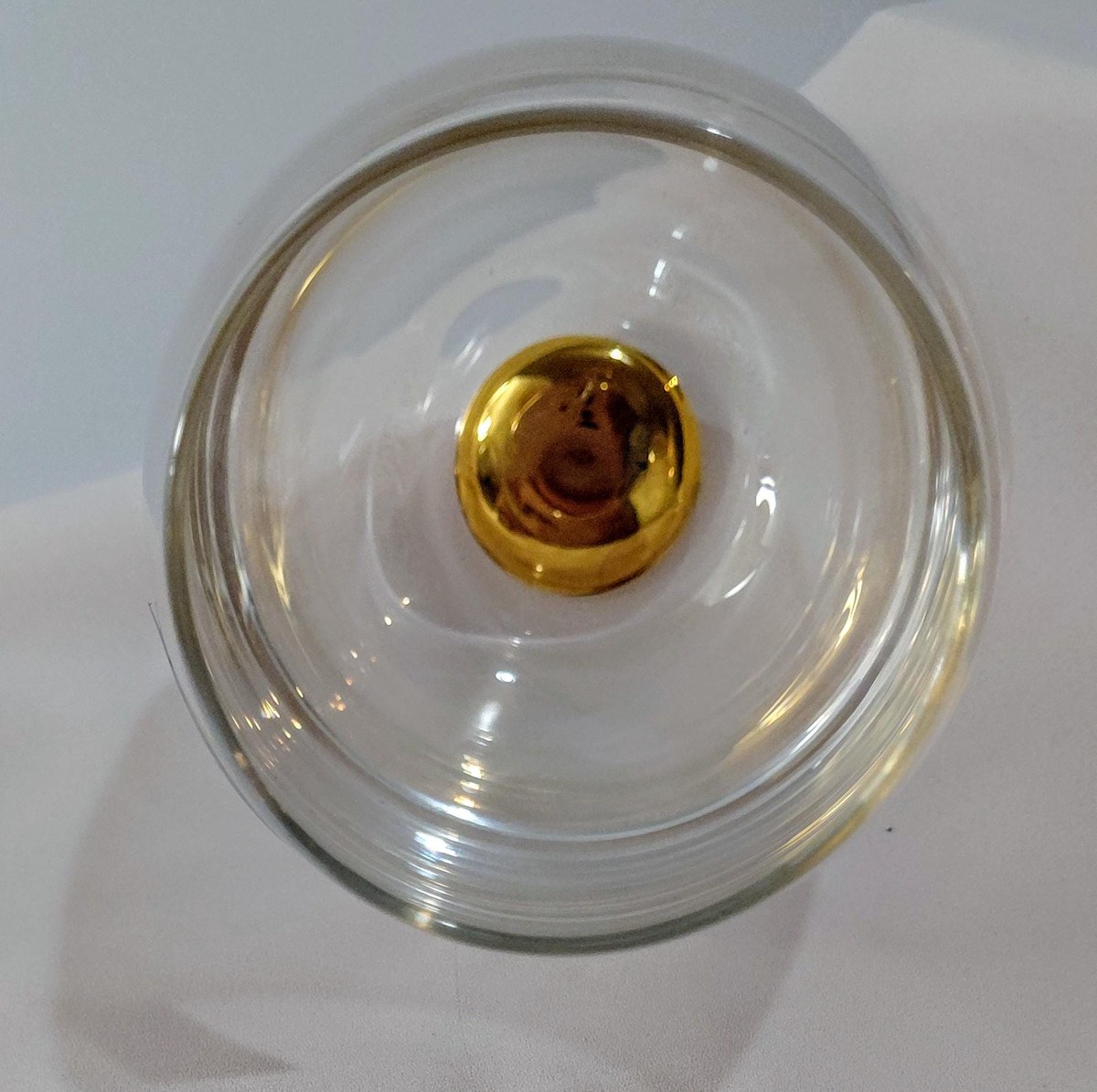 Shannon Crystal Stemless Wine Glasses with Gold Base (Set of 2), view 6