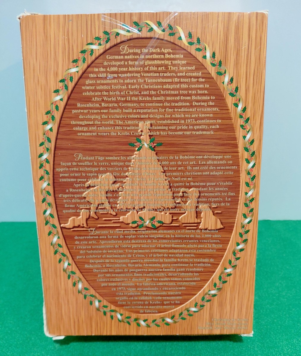 Vintage Krebs Glass Christmas Ornaments, 1970s Nature's Blessings Set, view 4