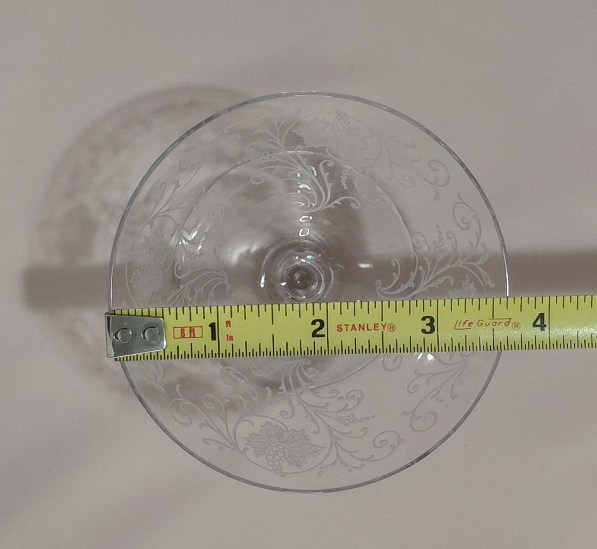 Antique Fostoria Woodland Etched Champagne Coupes Set of 2, view 10