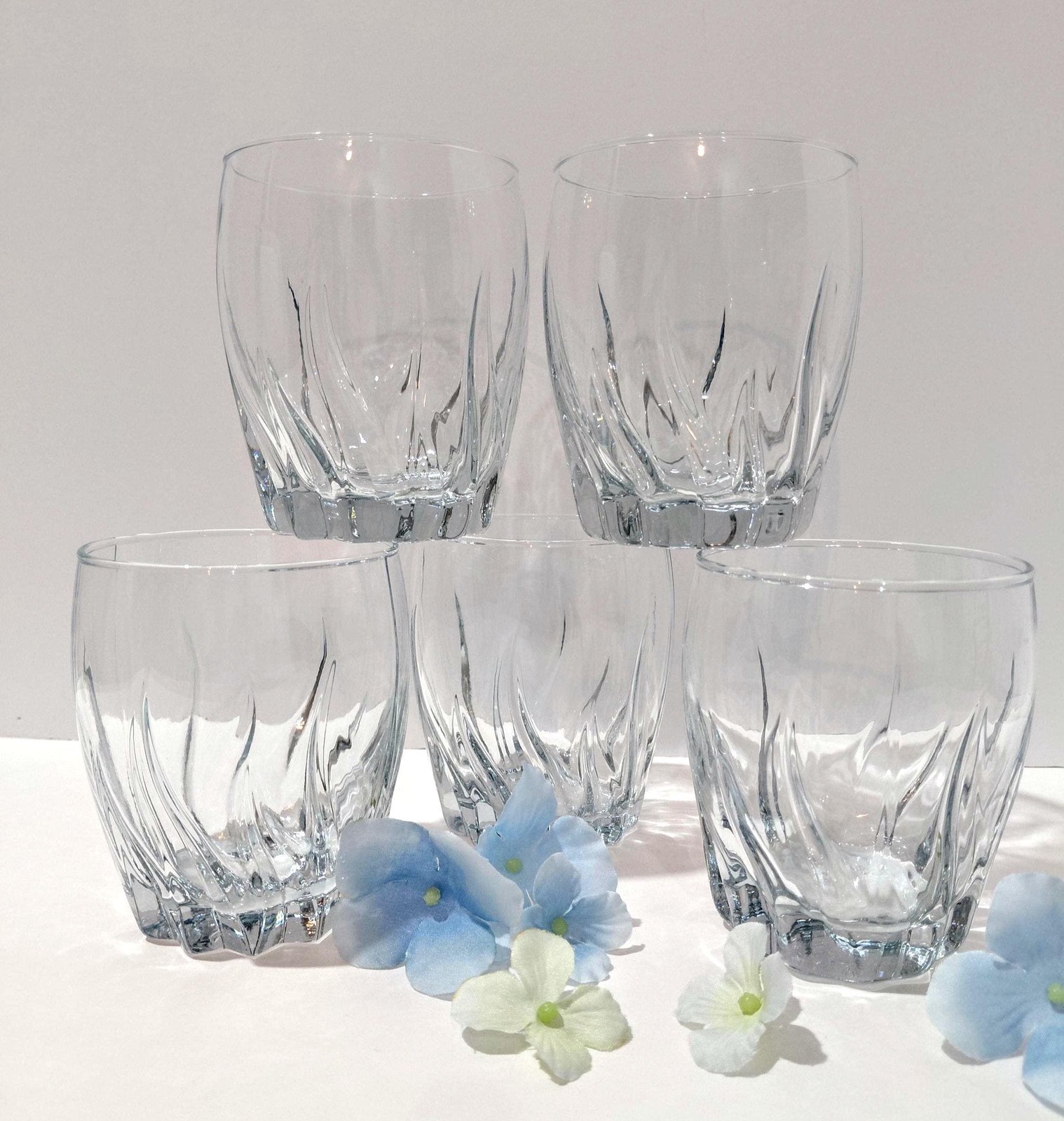 Anchor Hocking Central Park Blue Lowball Set