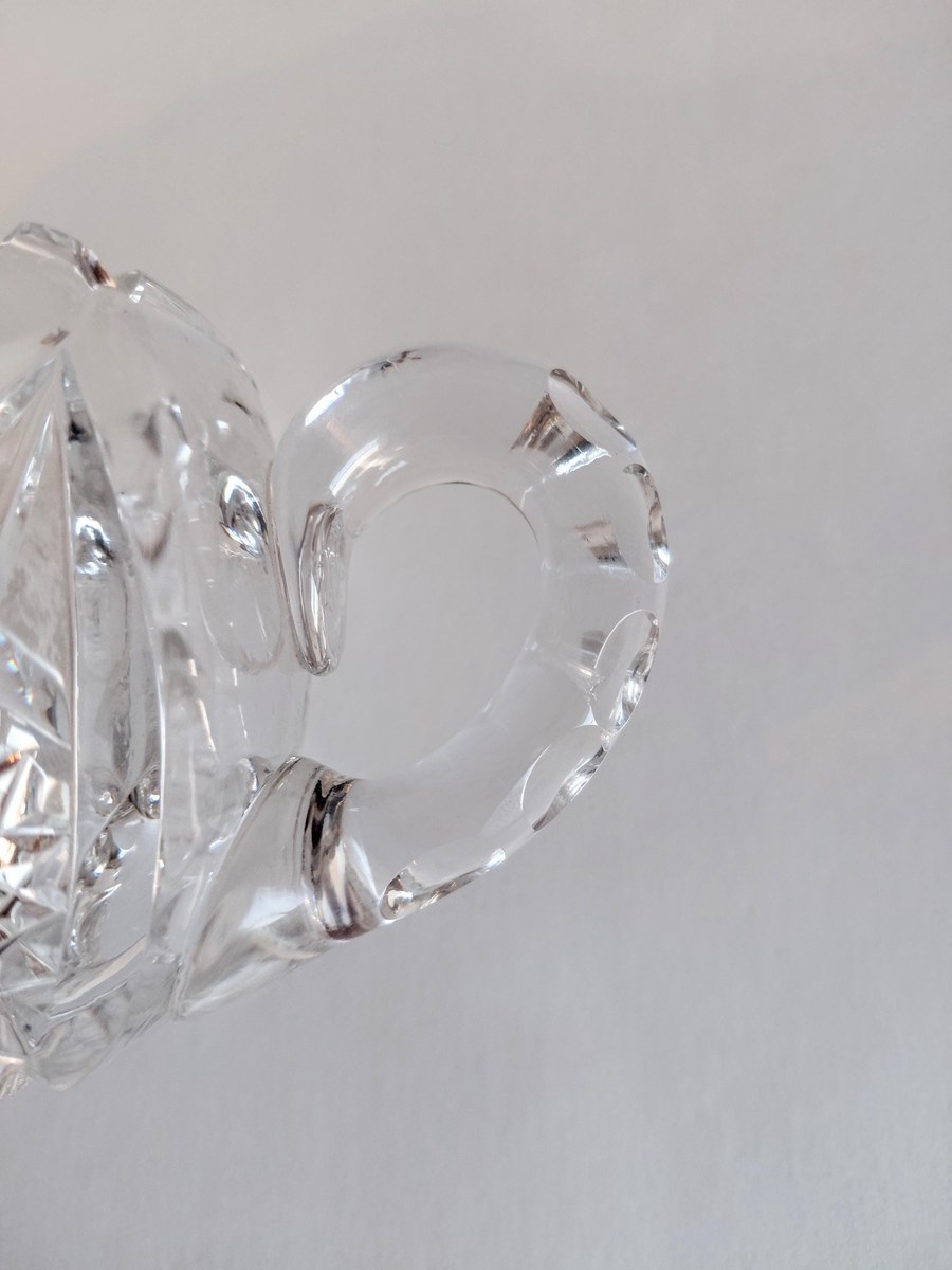 Antique ABP Cut Glass Sugar Bowl & Creamer Set, Brilliant Period Crystal, American Brilliant Cut Glass, Victorian Tableware, view 7