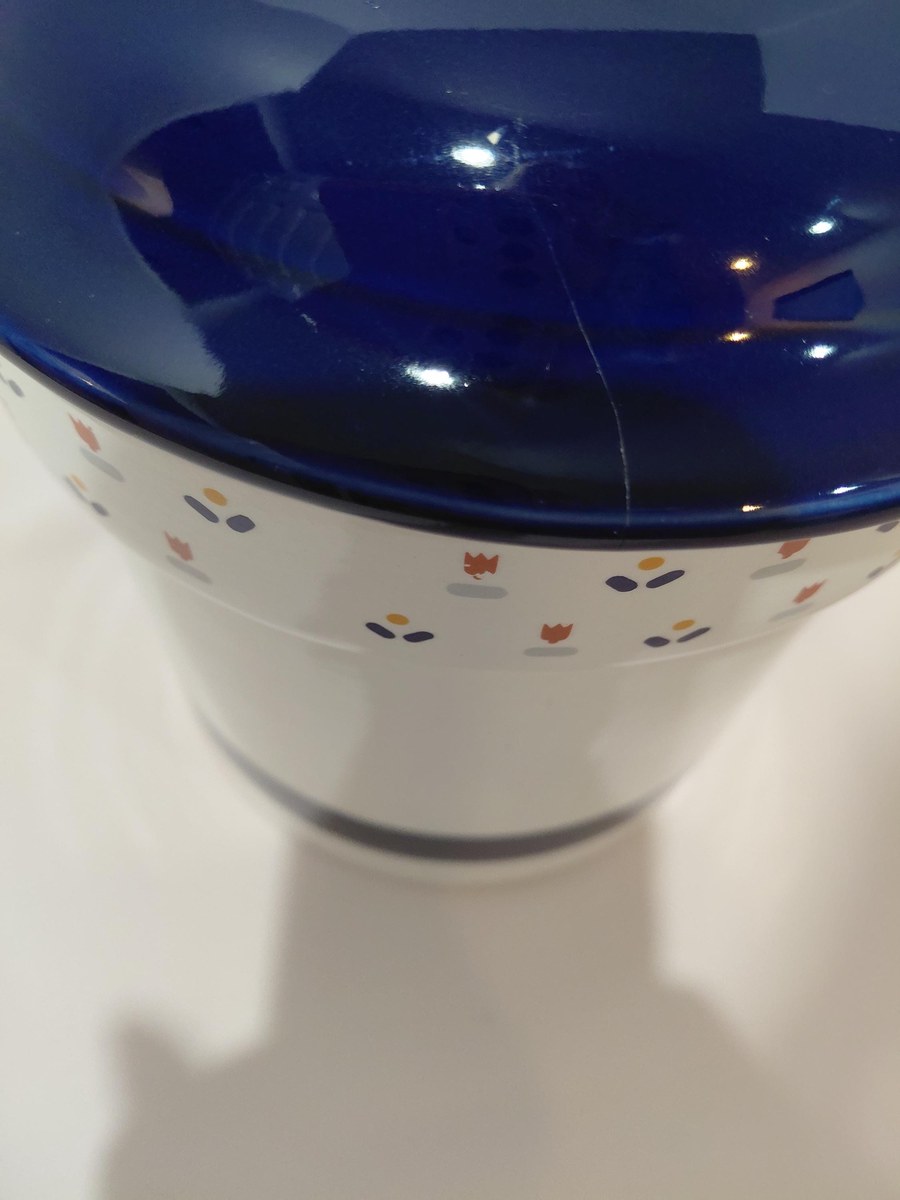 Vintage Sango Country Borders Cookie Jar | Large Farmhouse Ceramic Canister | 1980s Country Kitchen Decor | Cottagecore Storage Jar, view 17