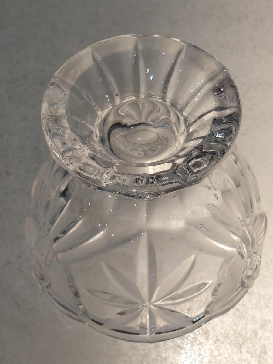 Vintage Gorham Angels of Peace Crystal Candle Holders | Set of 2 Covered Hurricane Votive Holders | Christmas Decor, view 14