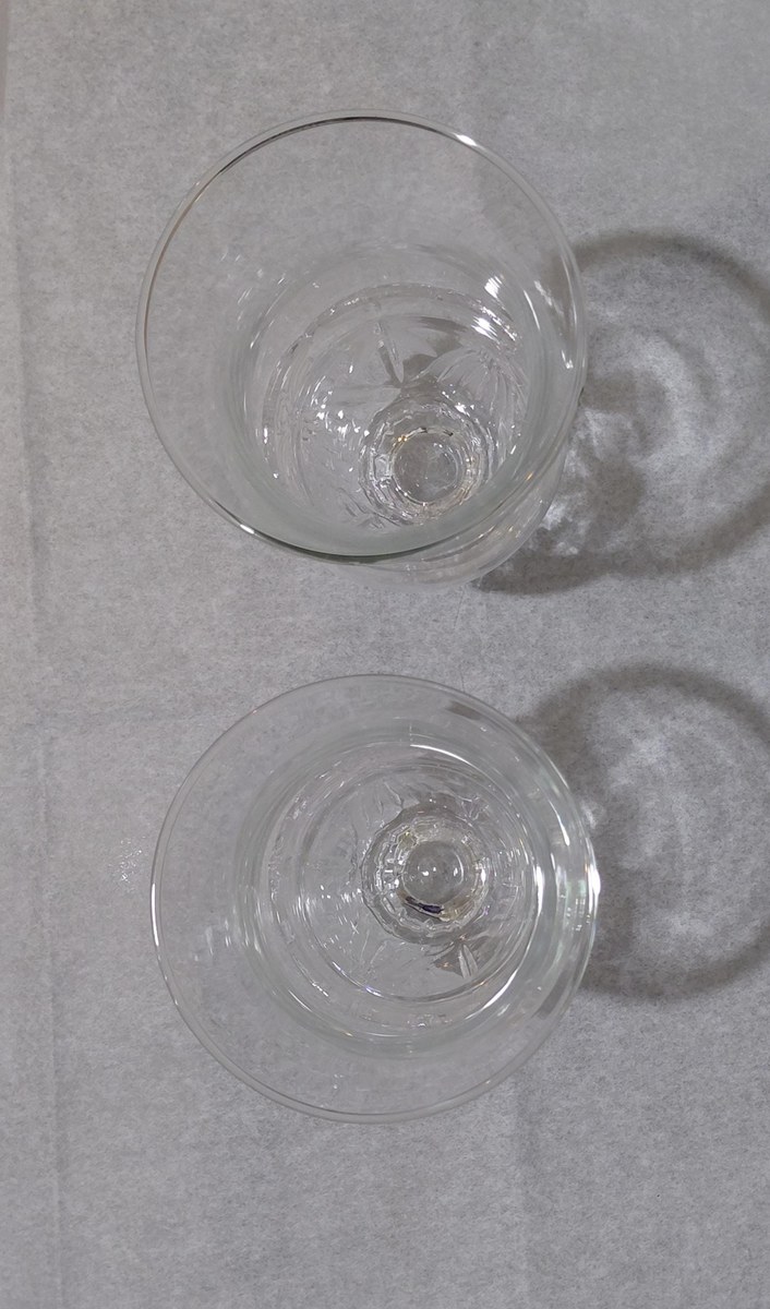 Vintage Gorham Angels of Peace Crystal Candle Holders | Set of 2 Covered Hurricane Votive Holders | Christmas Decor, view 5