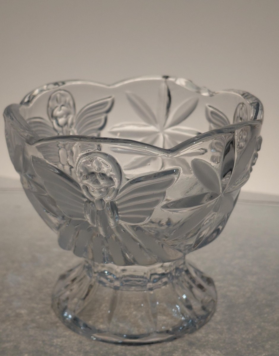 Vintage Gorham Angels of Peace Crystal Candle Holders | Set of 2 Covered Hurricane Votive Holders | Christmas Decor, view 7
