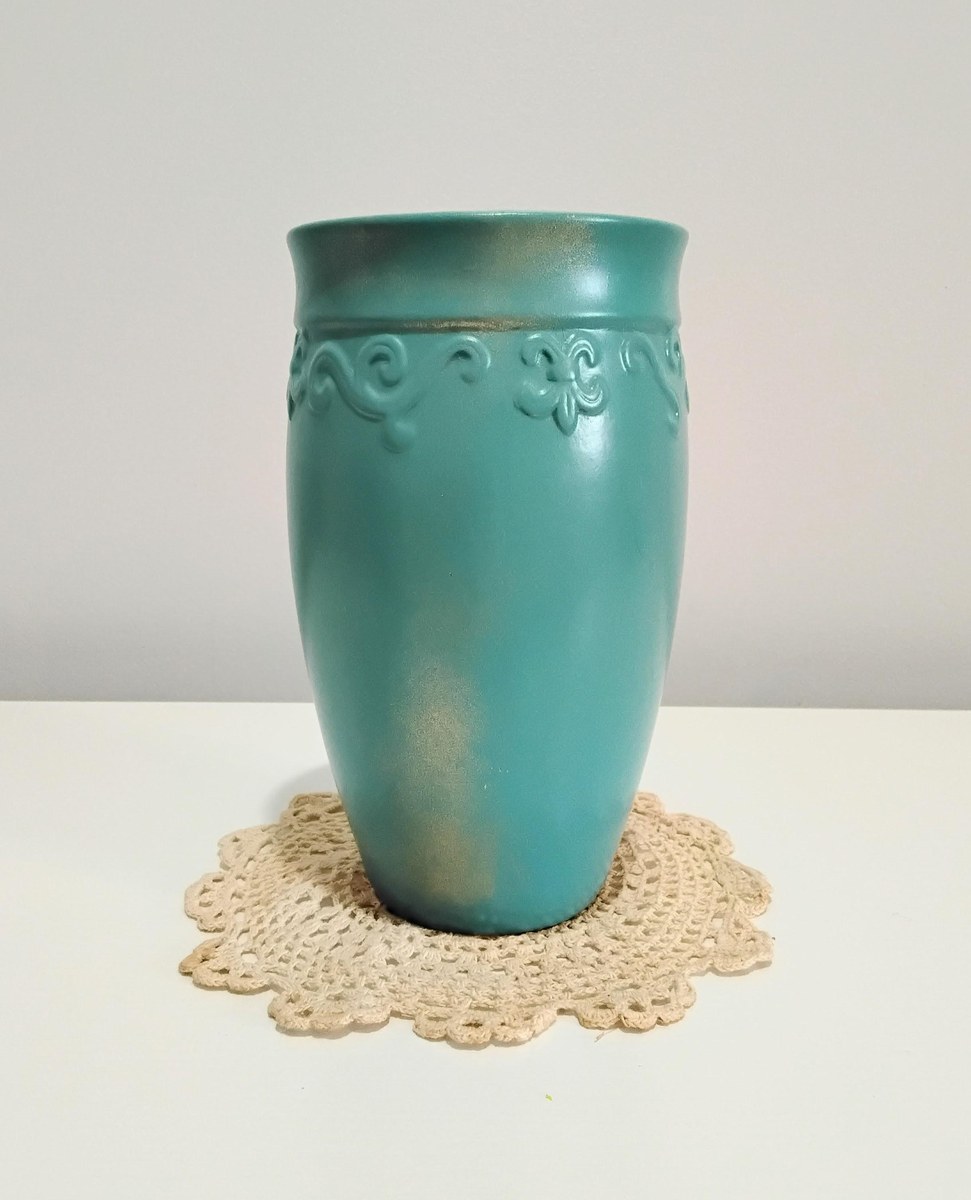 Rookwood Pottery Blue Crystalline Glaze Vase 1920s Art Pottery, view 10