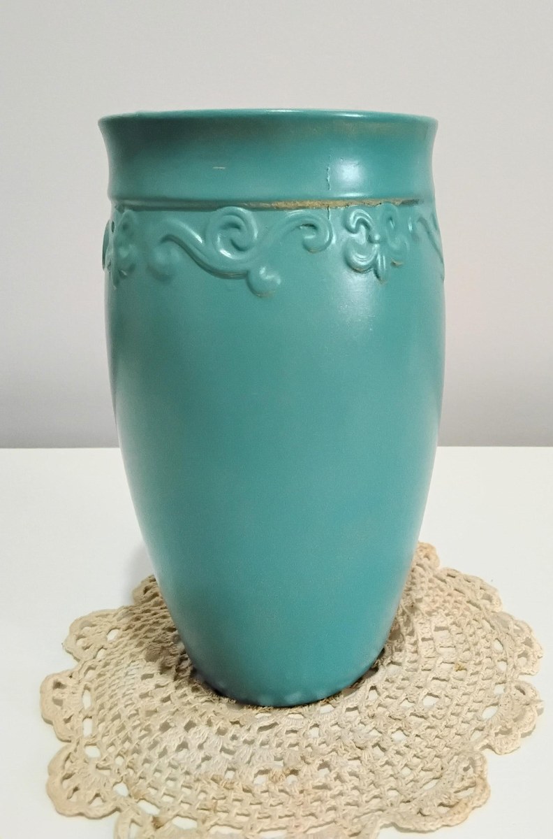 Rookwood Pottery Blue Crystalline Glaze Vase 1920s Art Pottery, view 11