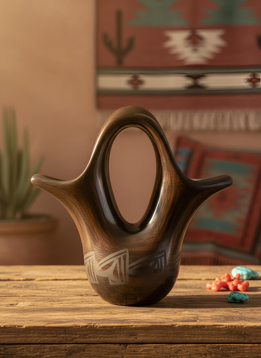 Signed Birdell Bourdon Santa Clara Pueblo Black Pottery Vase Native American Hand Coiled Blackware, view 12
