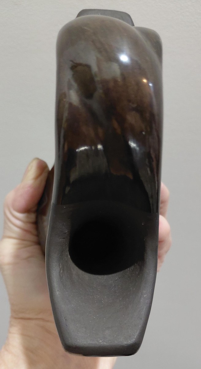 Signed Birdell Bourdon Santa Clara Pueblo Black Pottery Vase Native American Hand Coiled Blackware, view 18