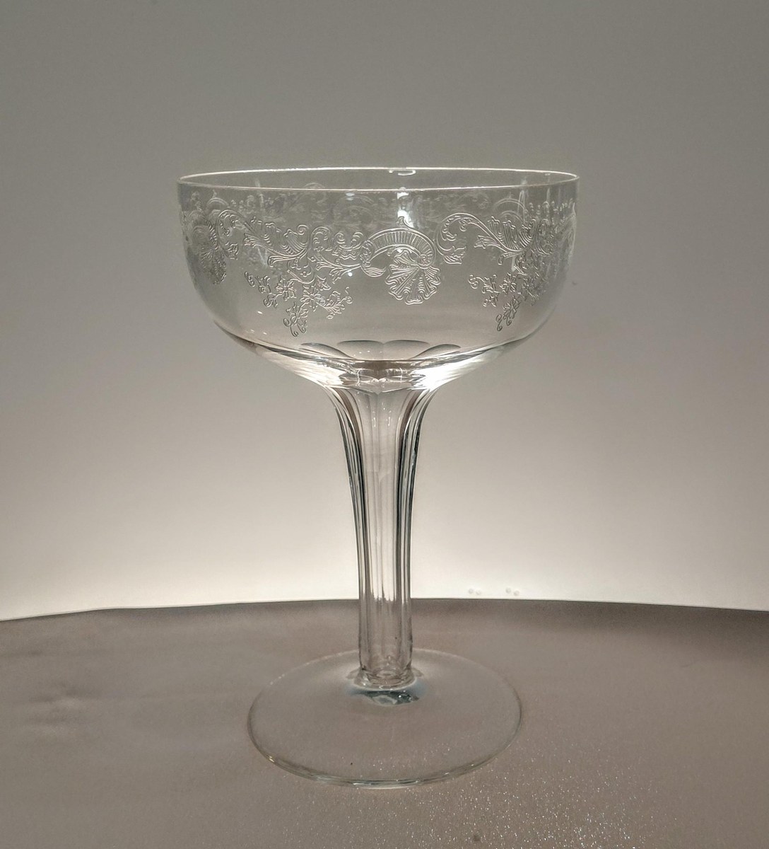 Vintage Seneca Etched Crystal Stemware Set, view 3