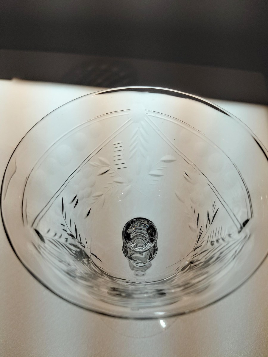 Libbey Rock Sharpe Vintage Etched Crystal Champagne Glasses, view 8