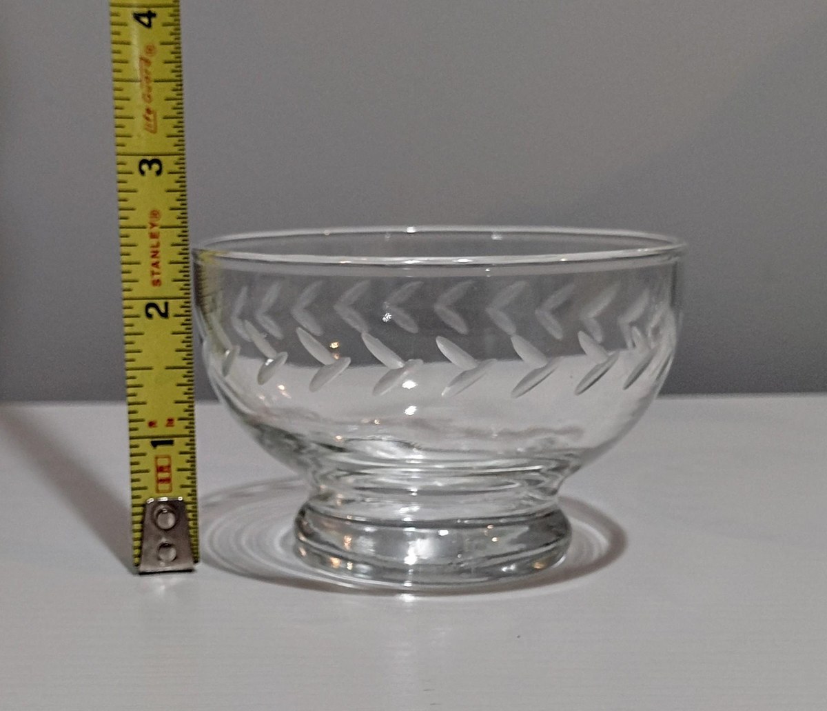 1960s Anchor Hocking Etched Laurel Leaf Sherbet Bowls Set, view 14