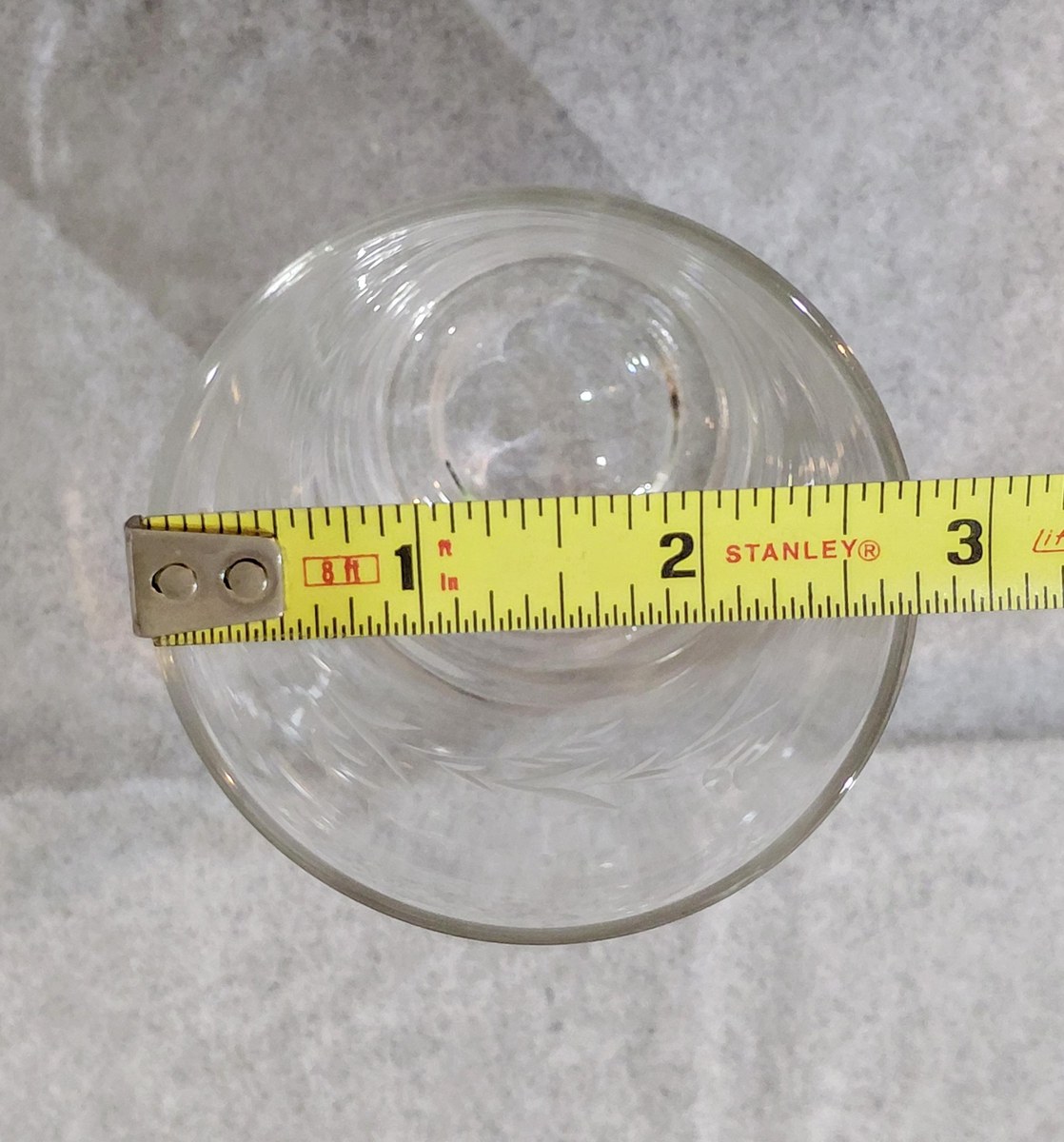 Vintage Javit Etched Leaf Tumblers Set of 3 MCM Acid Etched Glassware, view 10