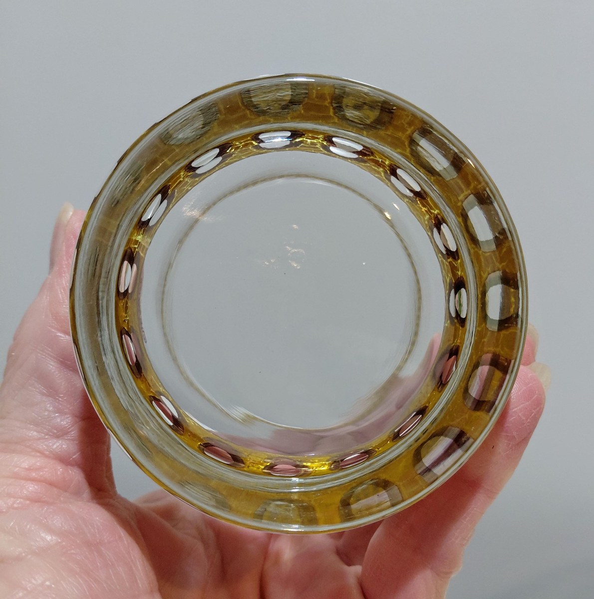 Culver Antiqua Gold Tumblers Set of 2 Vintage 22K Gold Glasses MCM Barware Art Deco Rocks Glasses 12 Oz, view 6