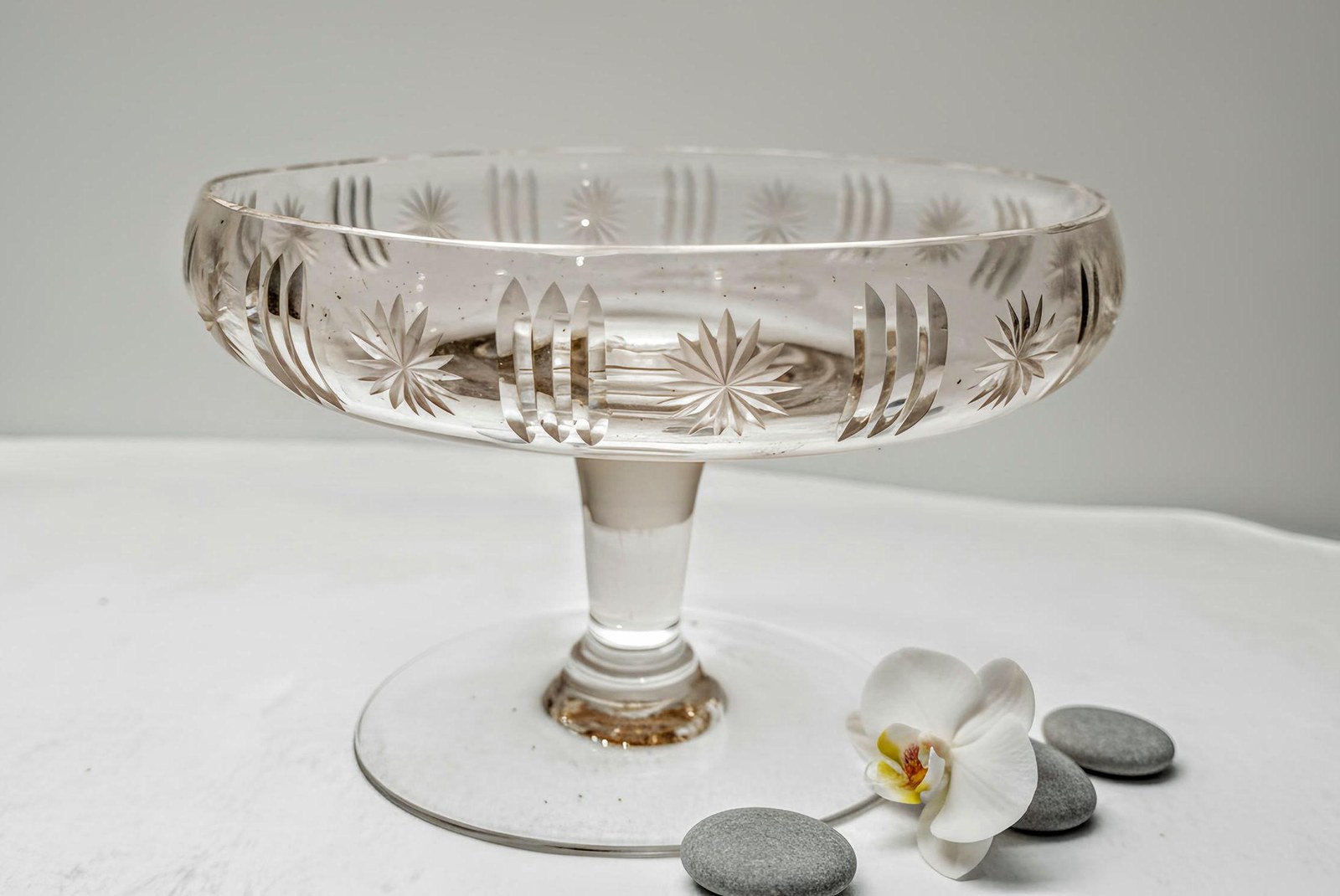 Antique Cut Crystal Compote Bowl, American Brilliant Style Crystal Pedestal Dish, Vintage Candy Dish, Elegant Crystal Centerpiece