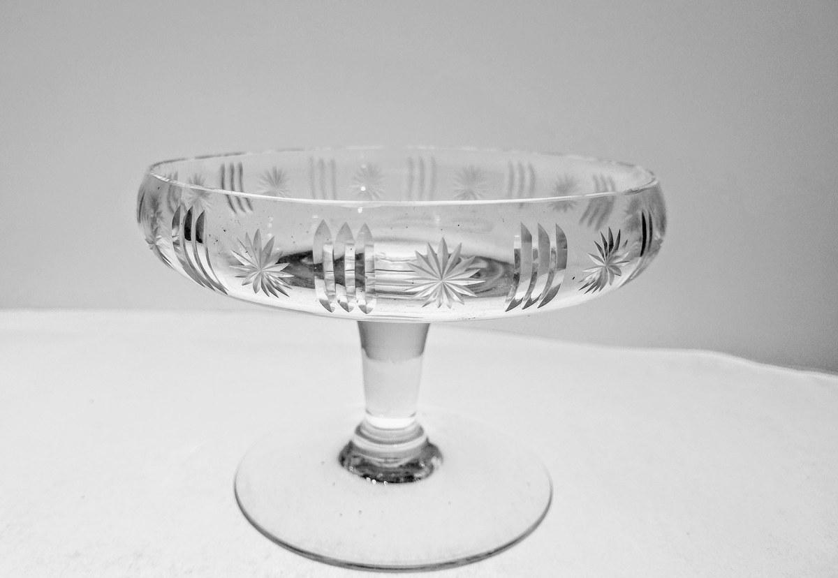 Antique Cut Crystal Compote Bowl, American Brilliant Style Crystal Pedestal Dish, Vintage Candy Dish, Elegant Crystal Centerpiece, view 14
