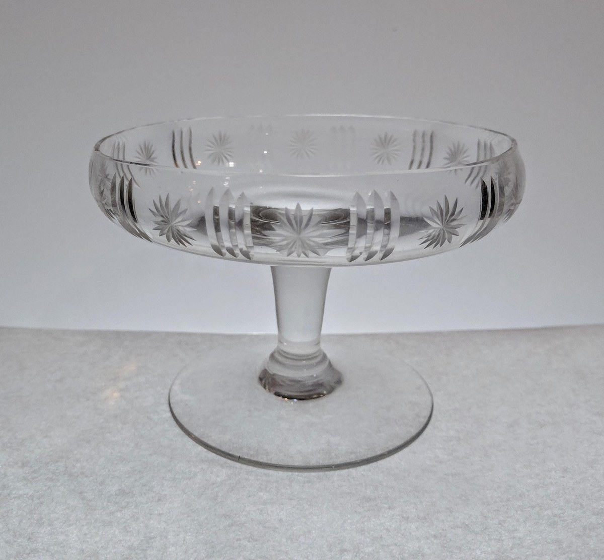 Antique Cut Crystal Compote Bowl, American Brilliant Style Crystal Pedestal Dish, Vintage Candy Dish, Elegant Crystal Centerpiece, view 2