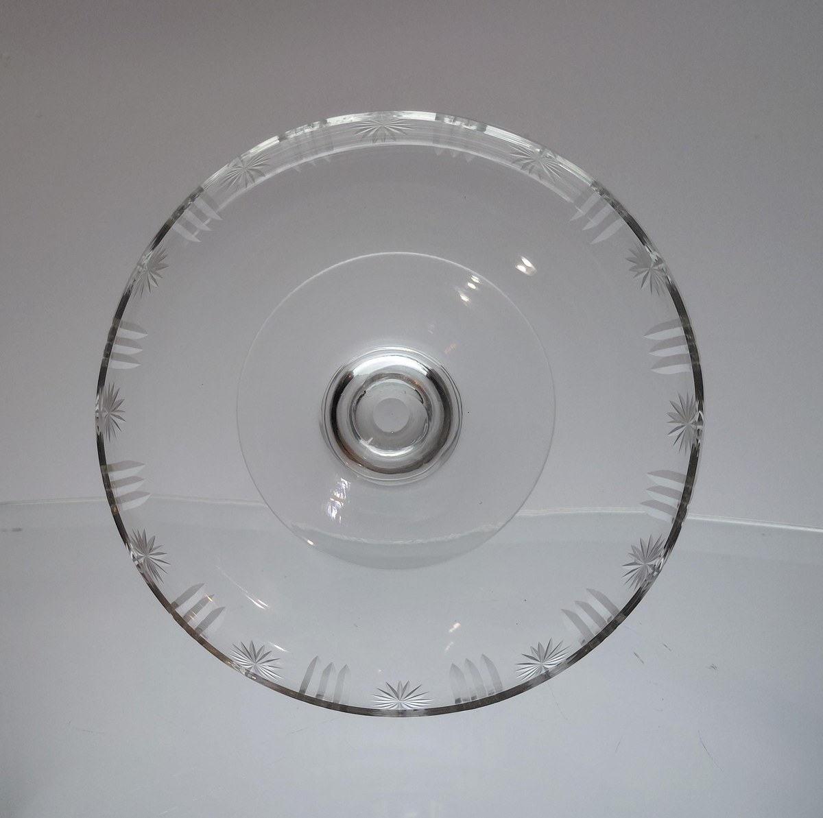 Antique Cut Crystal Compote Bowl, American Brilliant Style Crystal Pedestal Dish, Vintage Candy Dish, Elegant Crystal Centerpiece, view 3