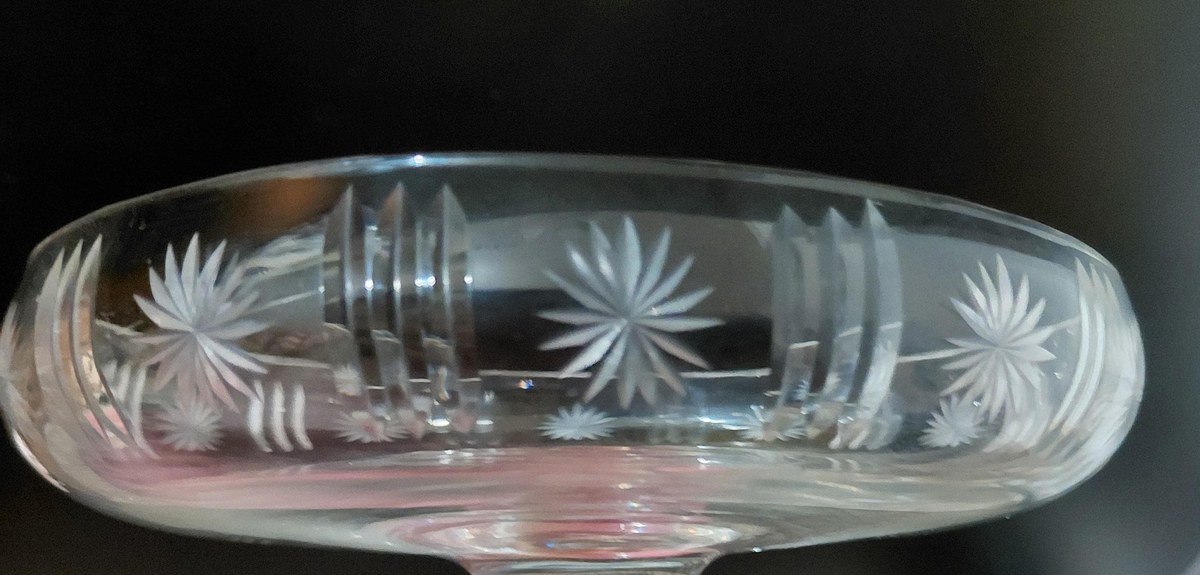 Antique Cut Crystal Compote Bowl, American Brilliant Style Crystal Pedestal Dish, Vintage Candy Dish, Elegant Crystal Centerpiece, view 7