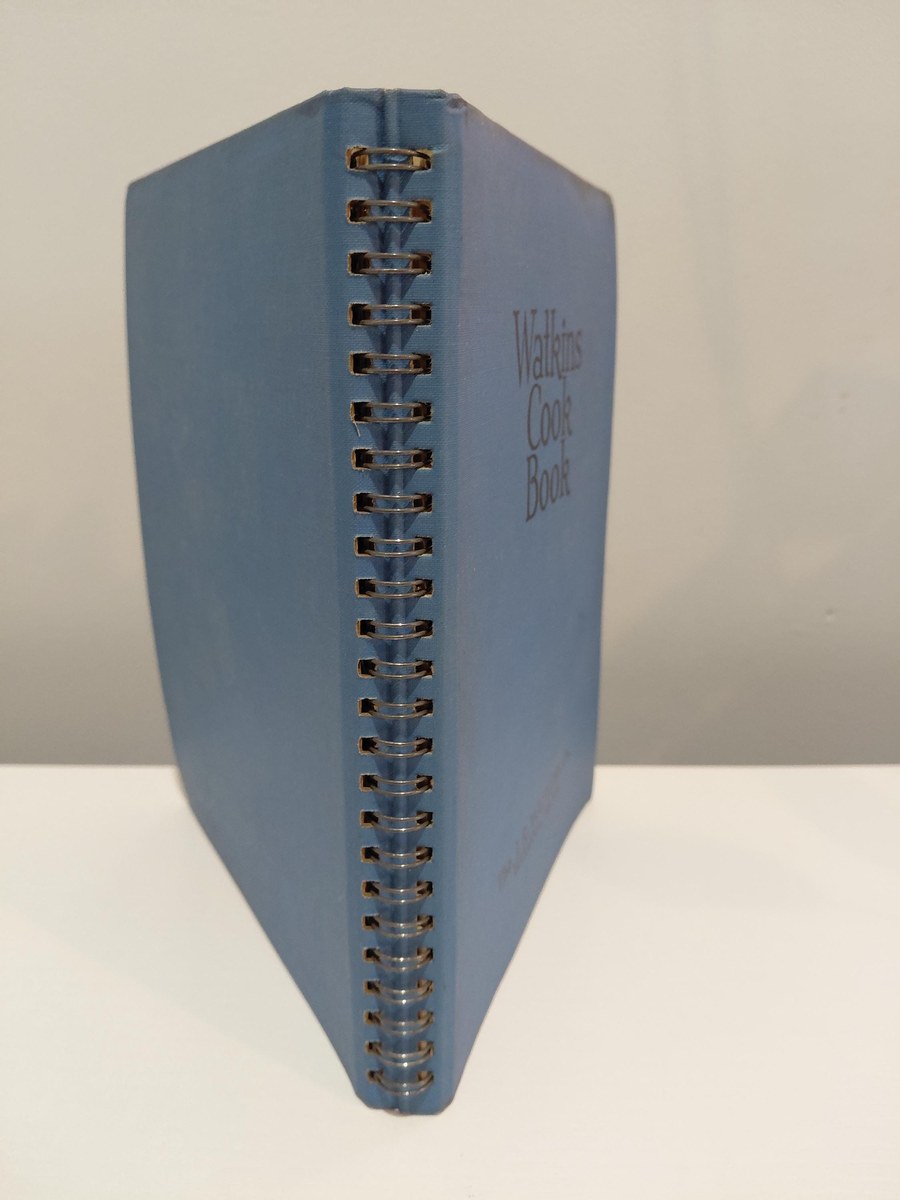 1938 Watkins Cook Book w/ Dust Jacket, Vintage Spiral Bound, Winona MN, Lays Flat, view 18