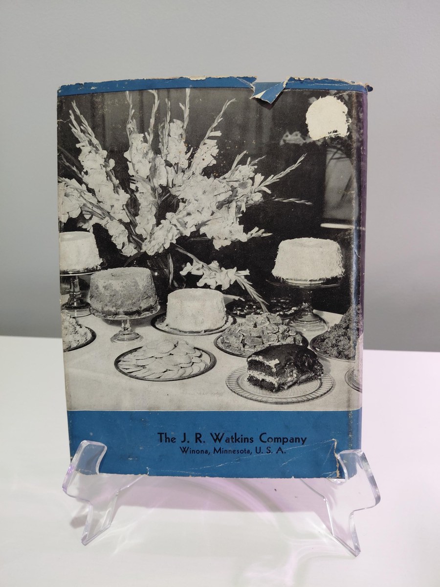 1938 Watkins Cook Book w/ Dust Jacket, Vintage Spiral Bound, Winona MN, Lays Flat, view 6