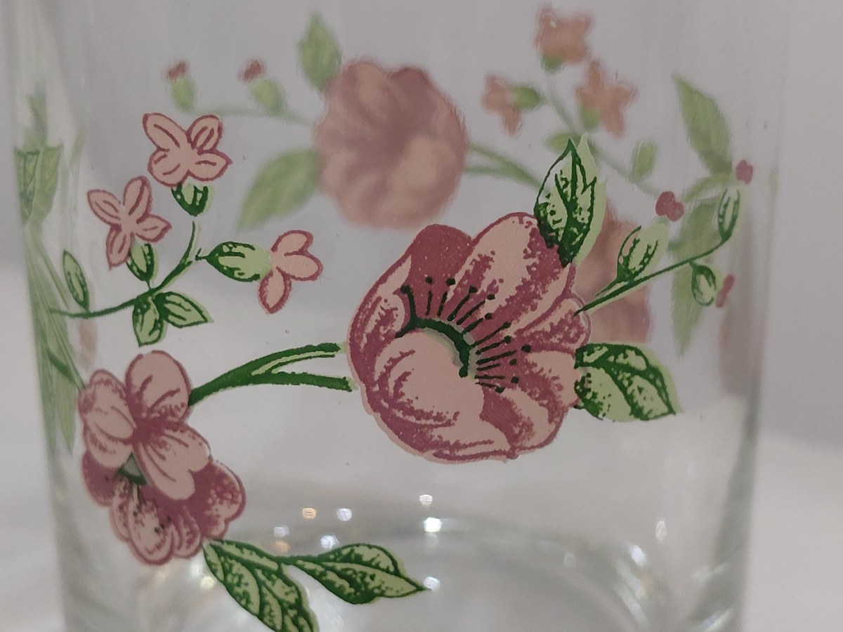 Farberware Clear Glass Tumblers Set of 2 8 oz Heavy Base Drinking Glasses 1990s, view 10