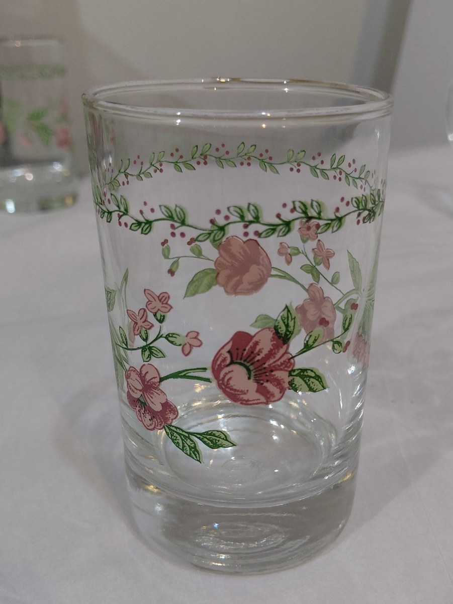 Farberware Clear Glass Tumblers Set of 2 8 oz Heavy Base Drinking Glasses 1990s, view 14