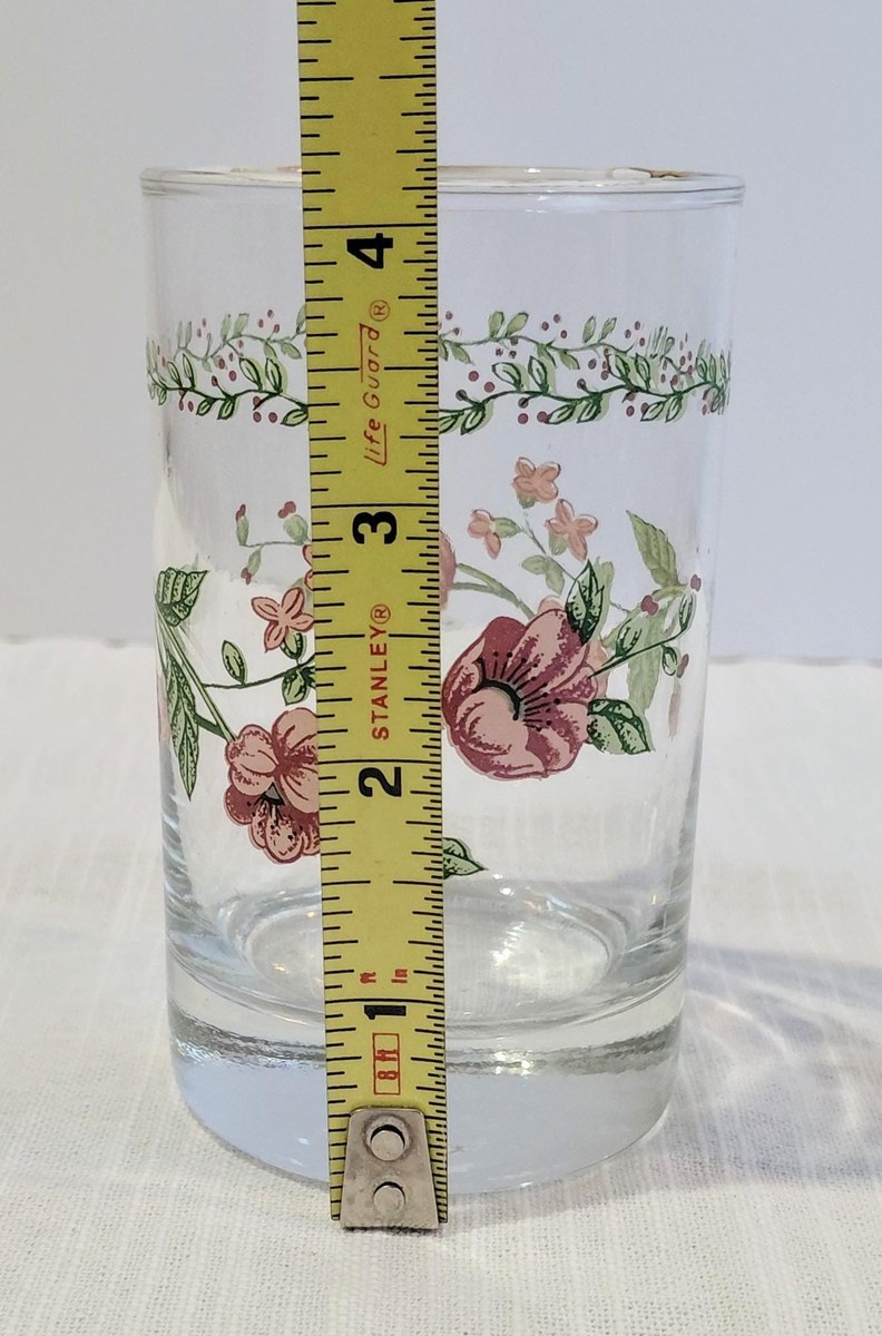 Farberware Clear Glass Tumblers Set of 2 8 oz Heavy Base Drinking Glasses 1990s, view 5