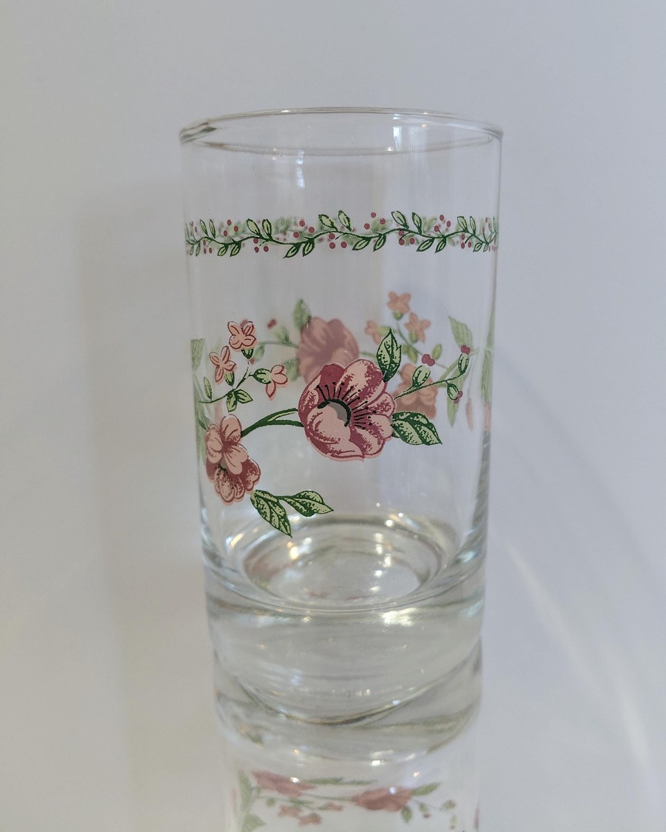 Farberware Clear Glass Tumblers Set of 2 8 oz Heavy Base Drinking Glasses 1990s, view 6