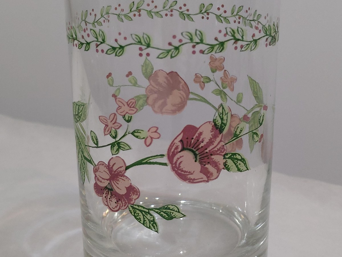 Farberware Clear Glass Tumblers Set of 2 8 oz Heavy Base Drinking Glasses 1990s, view 8