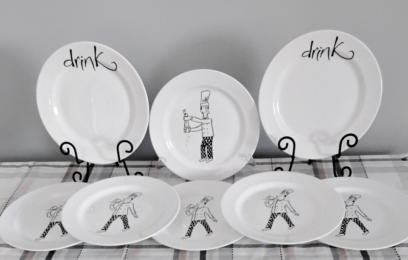 Wedgwood Grand Gourmet Chef Plates Set of 8 Bone China England