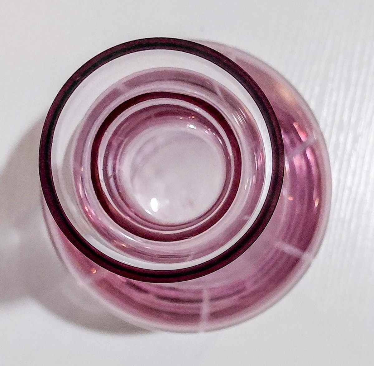 Vintage Bohemian Amethyst Glass Decanter Hand Blown Purple Art Glass Crystal Decanter with Stopper European Barware Decor, view 11