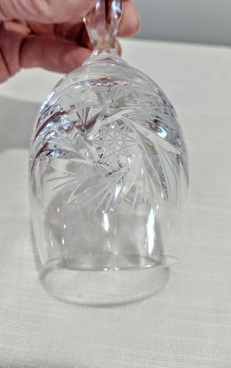 Vintage Hand Cut Lead Crystal Dinner Bell, Crystal Hand Bell, Cut Glass Bell, West Germany Crystal, Collectible Crystal Decor, view 16