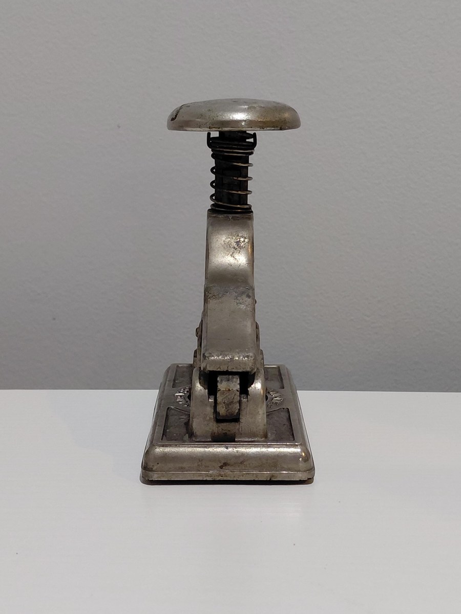 Antique Hotchkiss No 1 Stapler 1925 Patent Industrial Office Tool Vintage Desk Accessory Paper Fastener Collectible, view 12