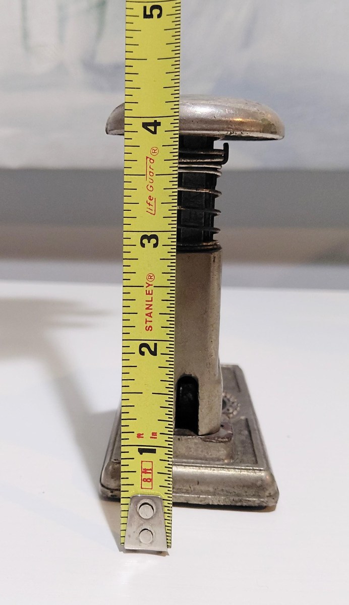 Antique Hotchkiss No 1 Stapler 1925 Patent Industrial Office Tool Vintage Desk Accessory Paper Fastener Collectible, view 15